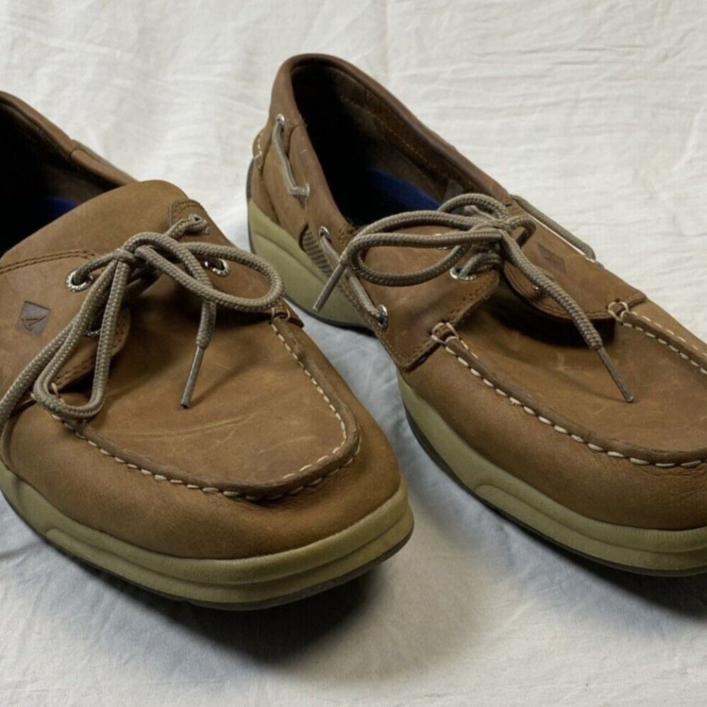 Sperry Top Sider Men’s 13 Medium Intrepid‎ Dark Tan Very Good Condition 0276308